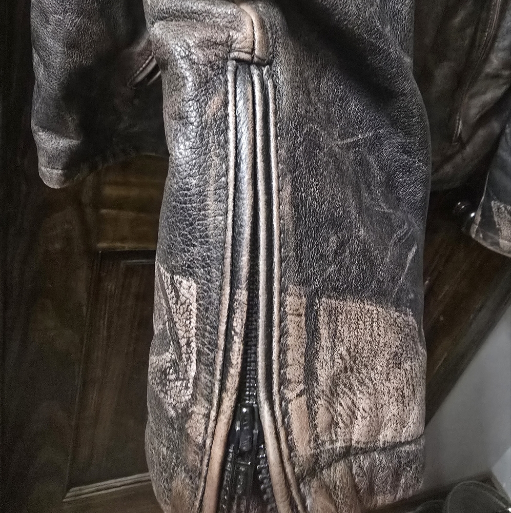 Mens Genuine Leather Jacket (2XL) - Picture 2 of 6